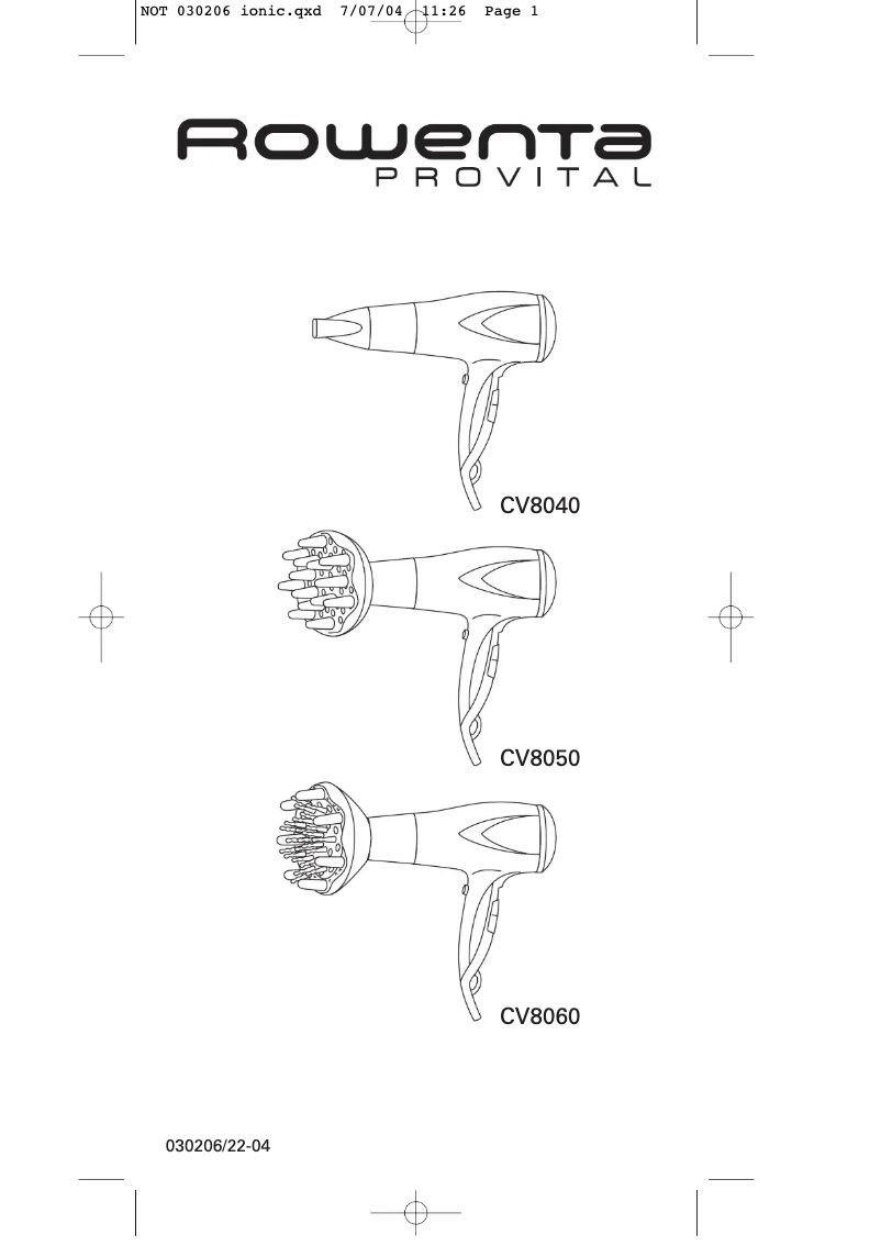 Image de la première page du manuel de l'appareil CV8050