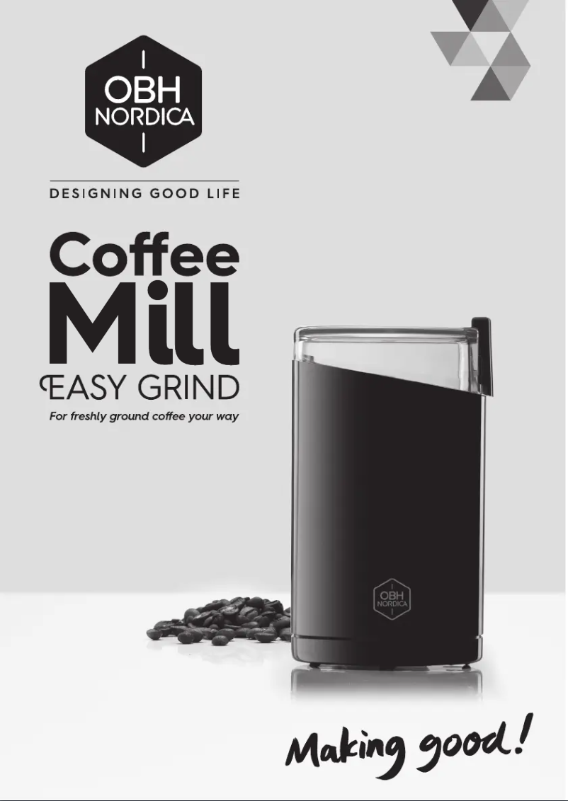 Page n°1 - Manuel utilisateur OBH Nordica Easy Grind