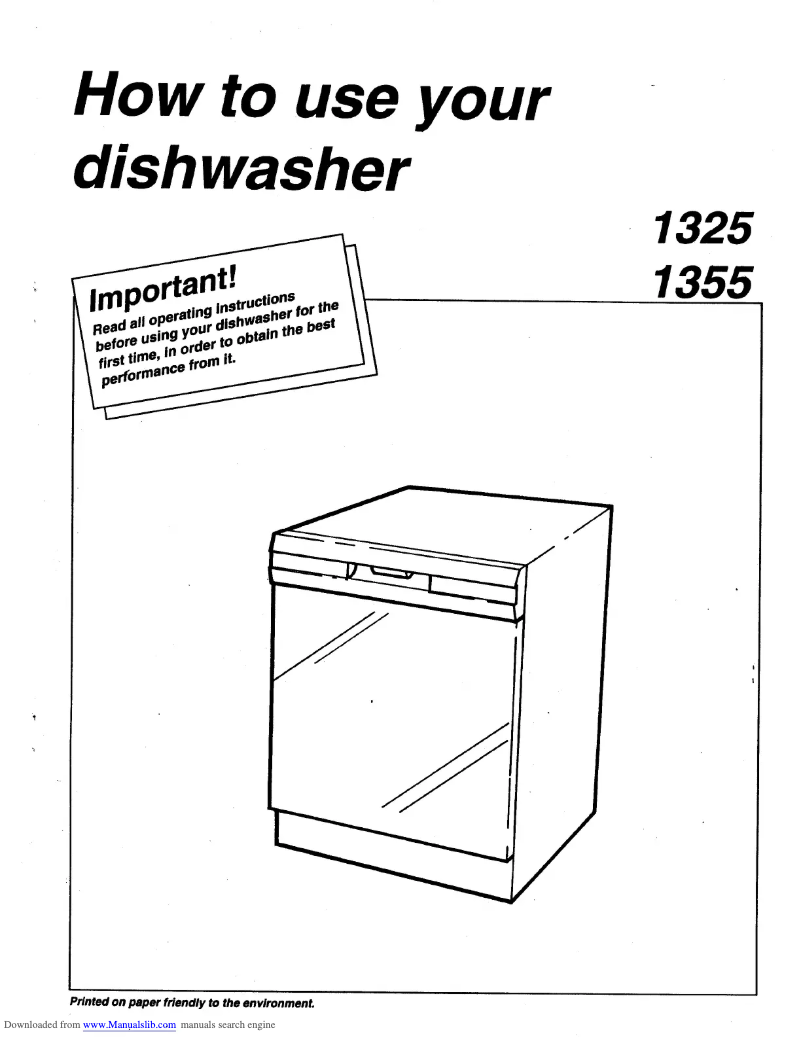 Page n°1 - Manuel utilisateur Asko 1355