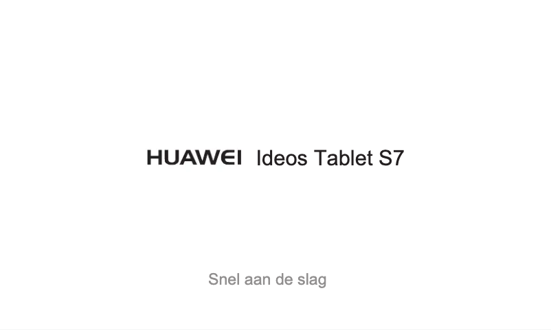 Page 1 de la notice Manuel utilisateur Huawei Ideos S7 Slim