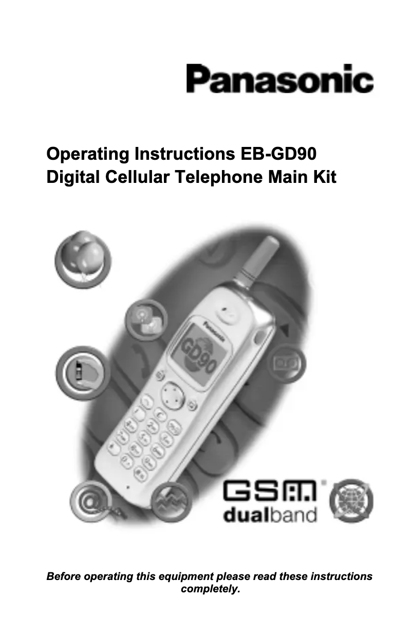 Page 1 de la notice Manuel utilisateur Panasonic GD90