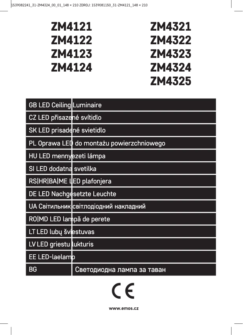 Image de la première page du manuel de l'appareil ZM4324