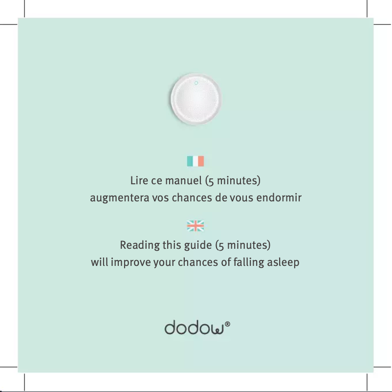 Image de la première page du manuel de l'appareil Sleep Aid