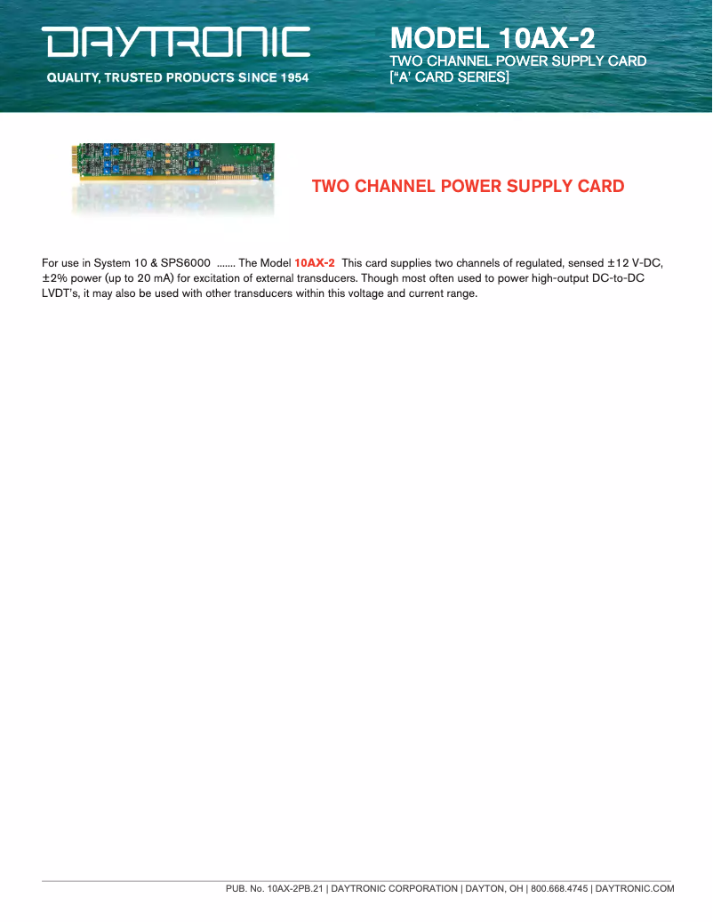 Image de la première page du manuel de l'appareil 10AX-2