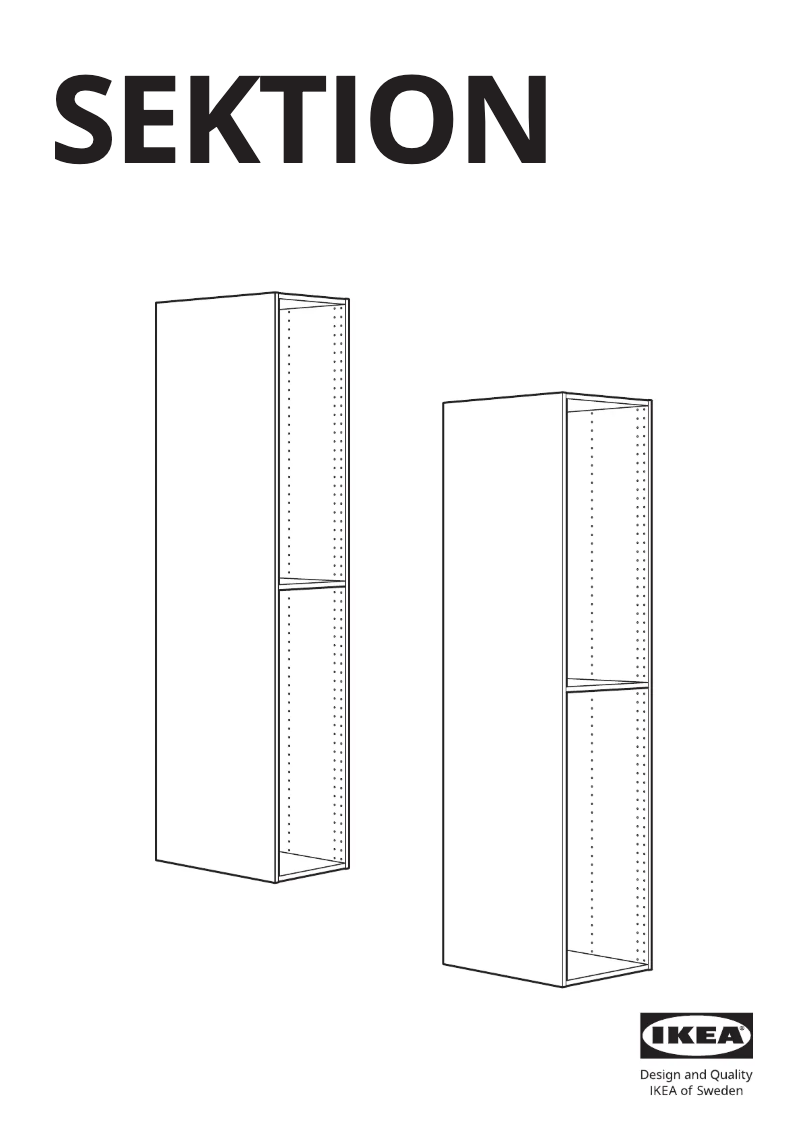 Página 1 del manual Manual de usuario Ikea SEKTION 002.654.39