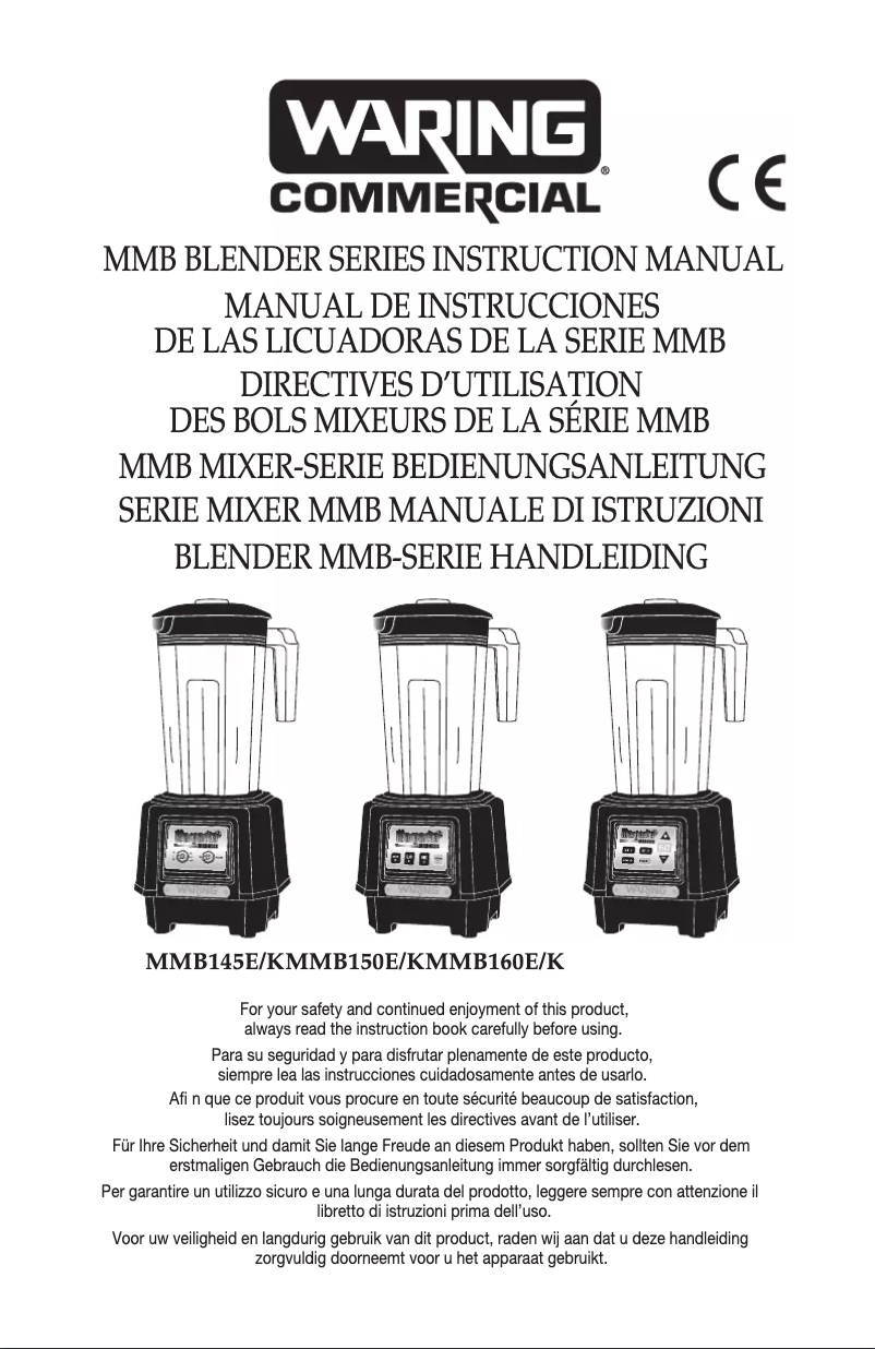 Page 1 de la notice Manuel utilisateur Waring Commercial MMB150E/K