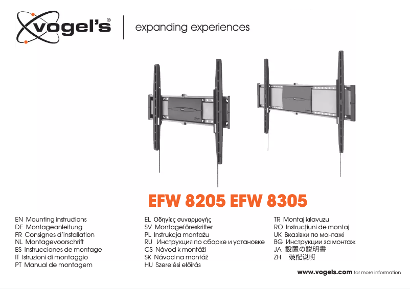Image de la première page du manuel de l'appareil EFW 8305