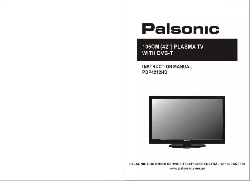 Page n°1 - Manuel utilisateur Palsonic PDP4212HD