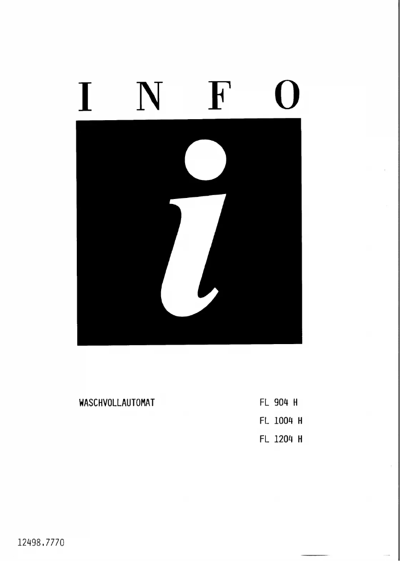 Page 1 de la notice Manuel utilisateur Zanussi-Electrolux FL 1204 H