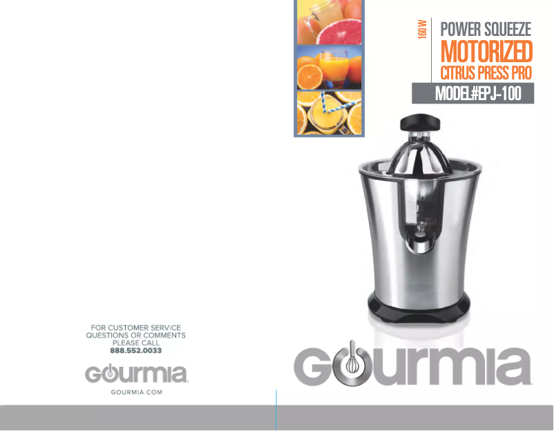 Page n°1 - Manuel utilisateur Gourmia EPJ100