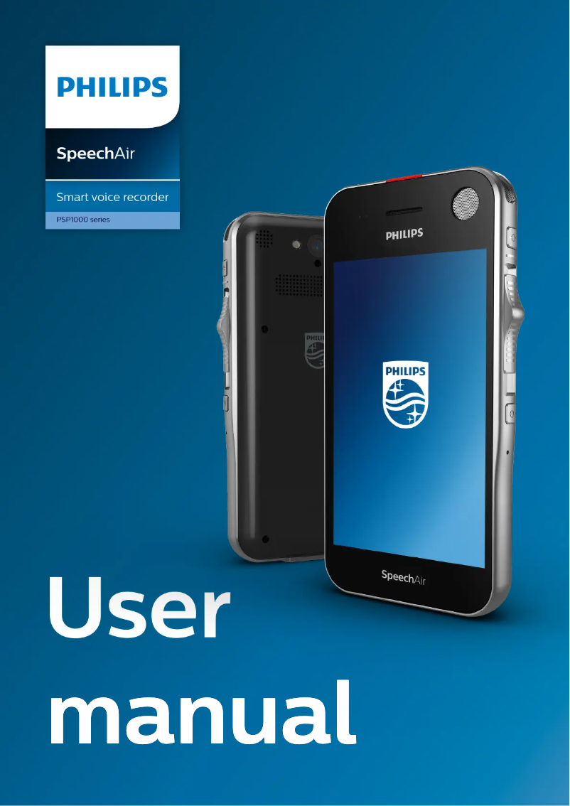 Page 1 de la notice Manuel utilisateur Philips SpeechAir Smart Voice PSP1200