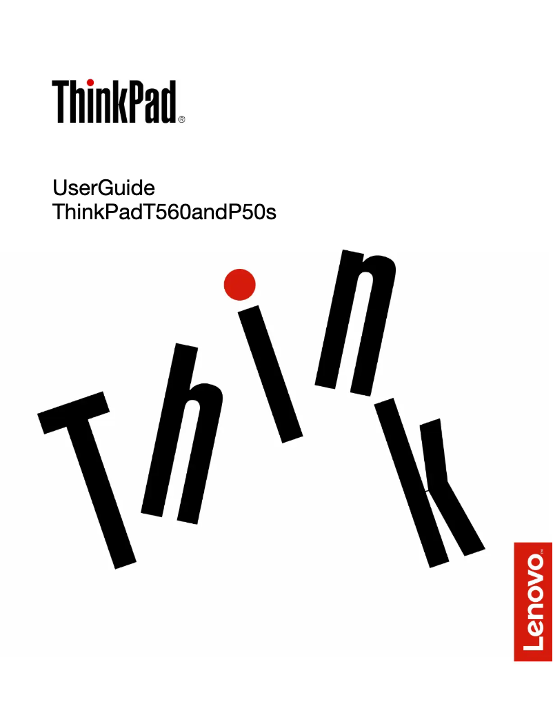 Image de la première page du manuel de l'appareil ThinkPad P50s