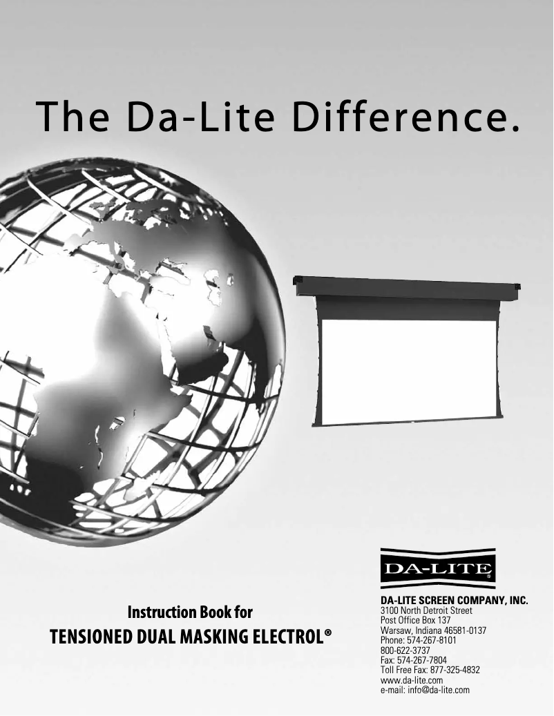 Image de la première page du manuel de l'appareil Tensioned Dual Masking Electrol