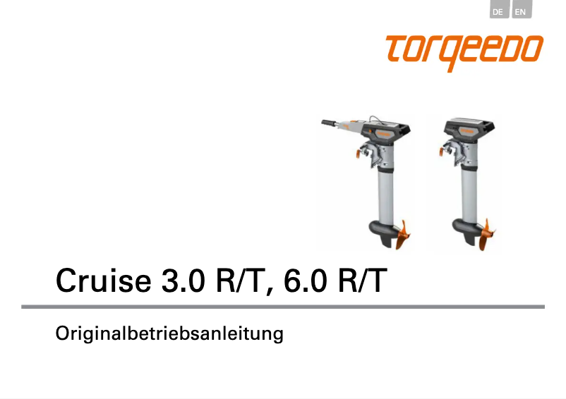 Page n°1 - Manuel utilisateur Torqeedo Cruise 3.0 R