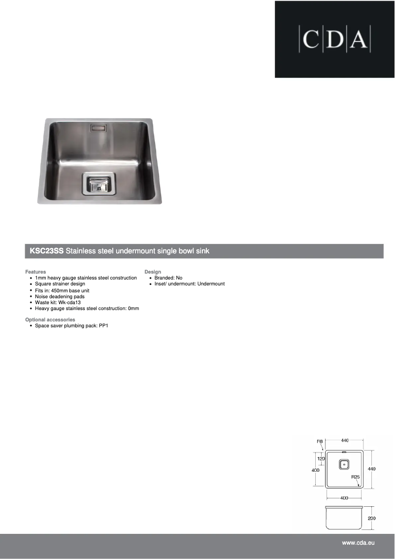Image de la première page du manuel de l'appareil KSC23SS