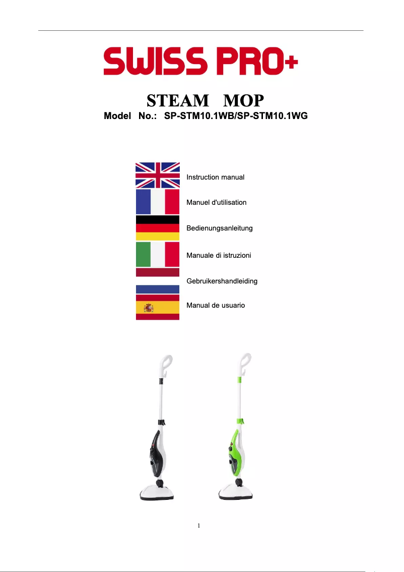 Page n°1 - Manuel utilisateur Swiss Pro+ SP-STM10.1WB