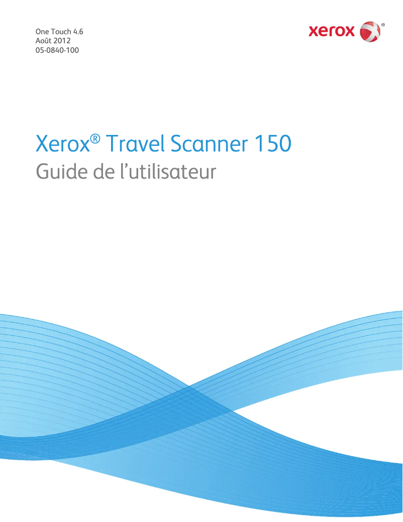 Page 1 de la notice Manuel utilisateur Xerox DocuMate Travel Scanner 150
