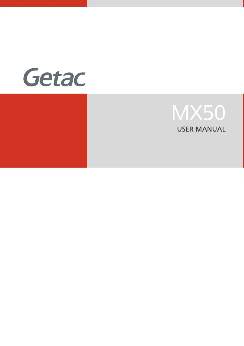 Page n°1 - Manuel utilisateur Getac MX50
