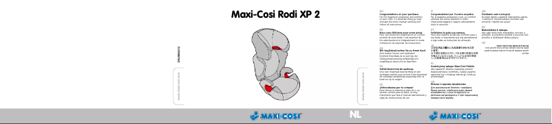 Page 1 de la notice Manuel utilisateur Maxi-Cosi Rodi XP 2013