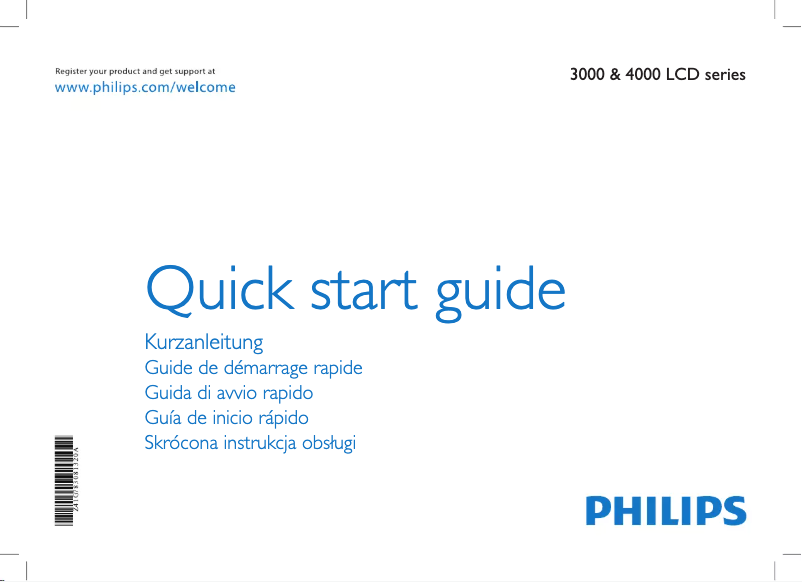 Page n°1 - Guide de démarrage rapide Philips 32PFL3606H