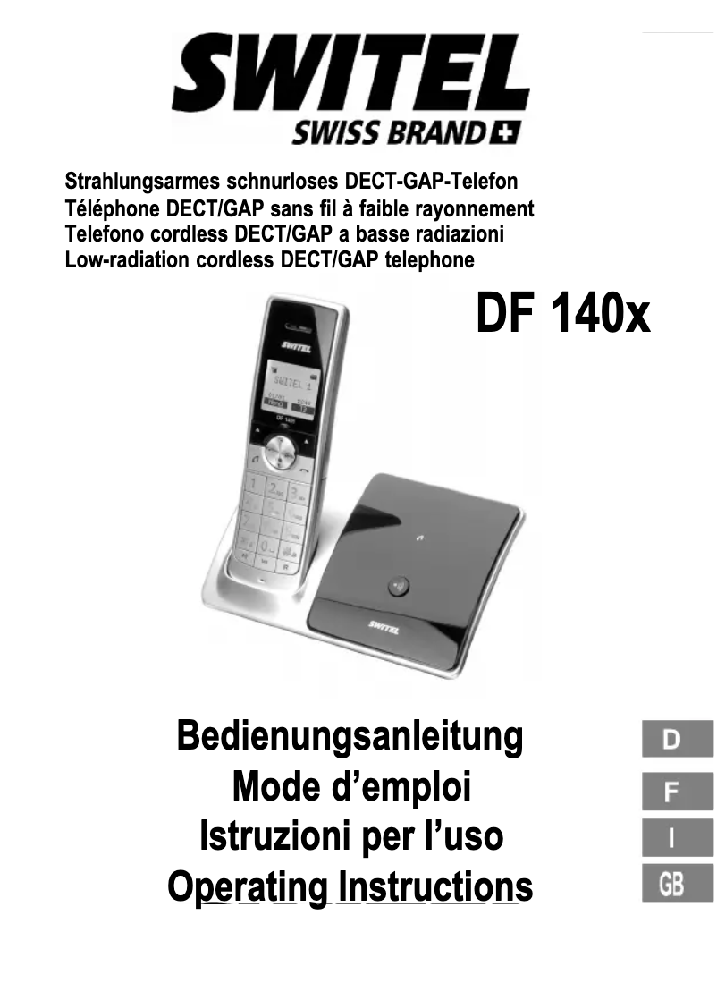 Page 1 of the manual User Manual Switel DF1403