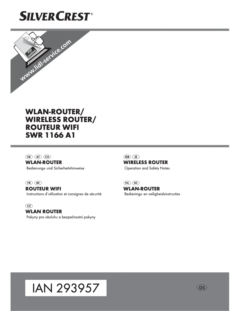 Page 1 de la notice Manuel utilisateur SilverCrest SWR 1166 A1