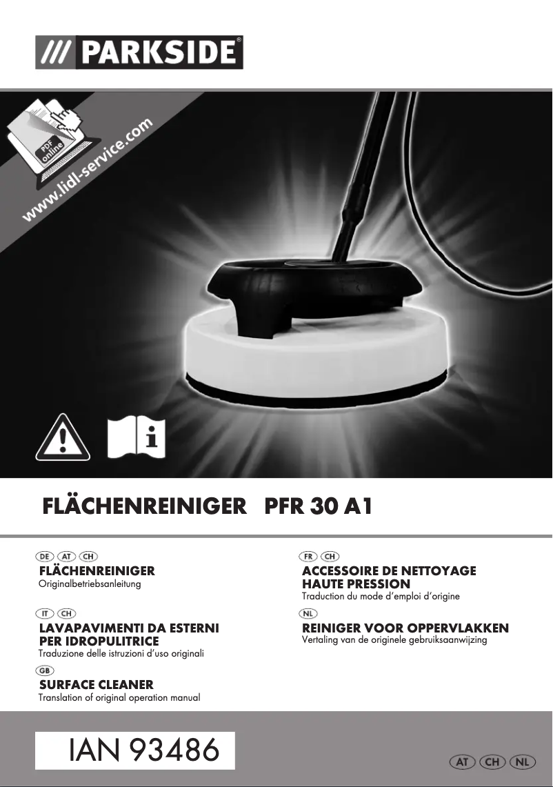 Page 1 de la notice Manuel utilisateur Parkside PFR 30 A1
