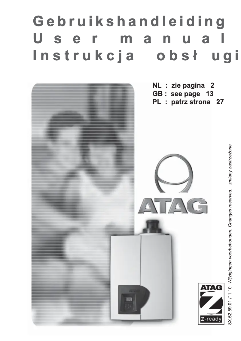 Page n°1 - Manuel utilisateur Atag A325C