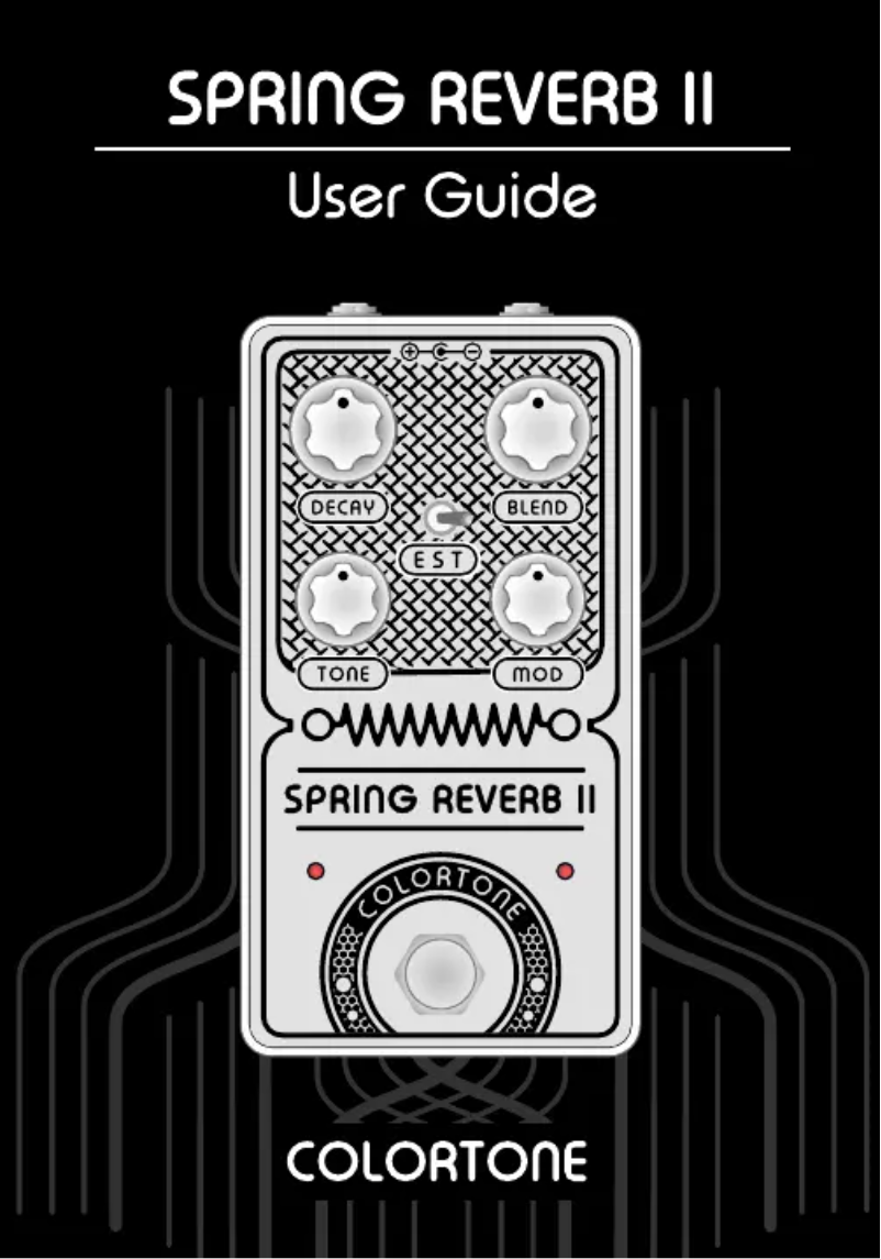 Page 1 de la notice Manuel utilisateur Colortone Spring Reverb II