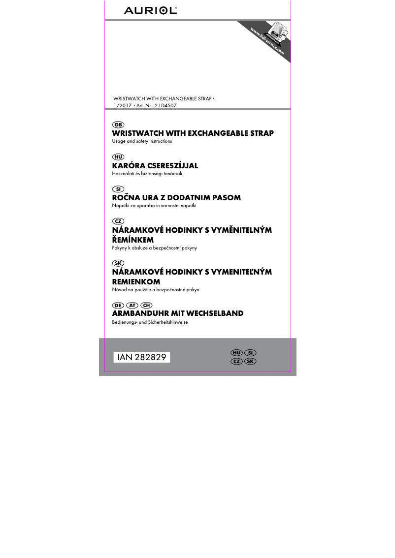 Image de la première page du manuel de l'appareil IAN 282829