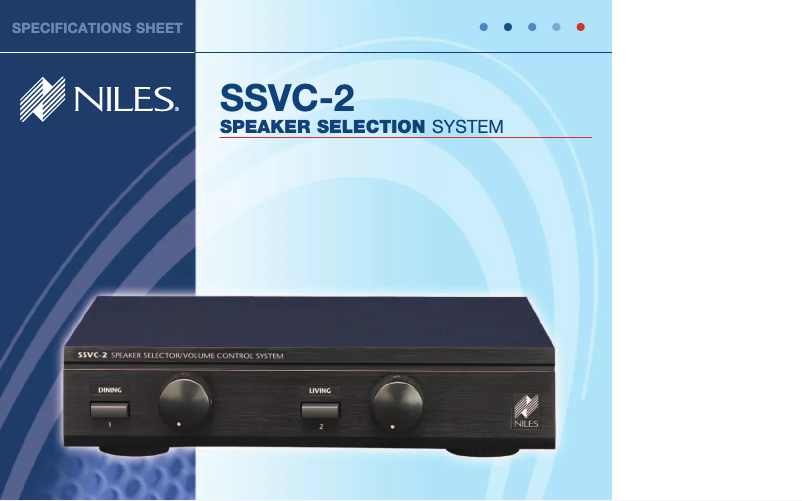 Page 1 de la notice Manuel utilisateur Niles SSVC-2