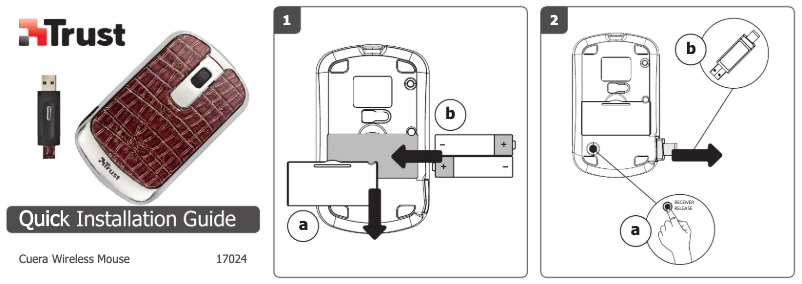 Image de la première page du manuel de l'appareil Cuera Wireless Mouse 17024