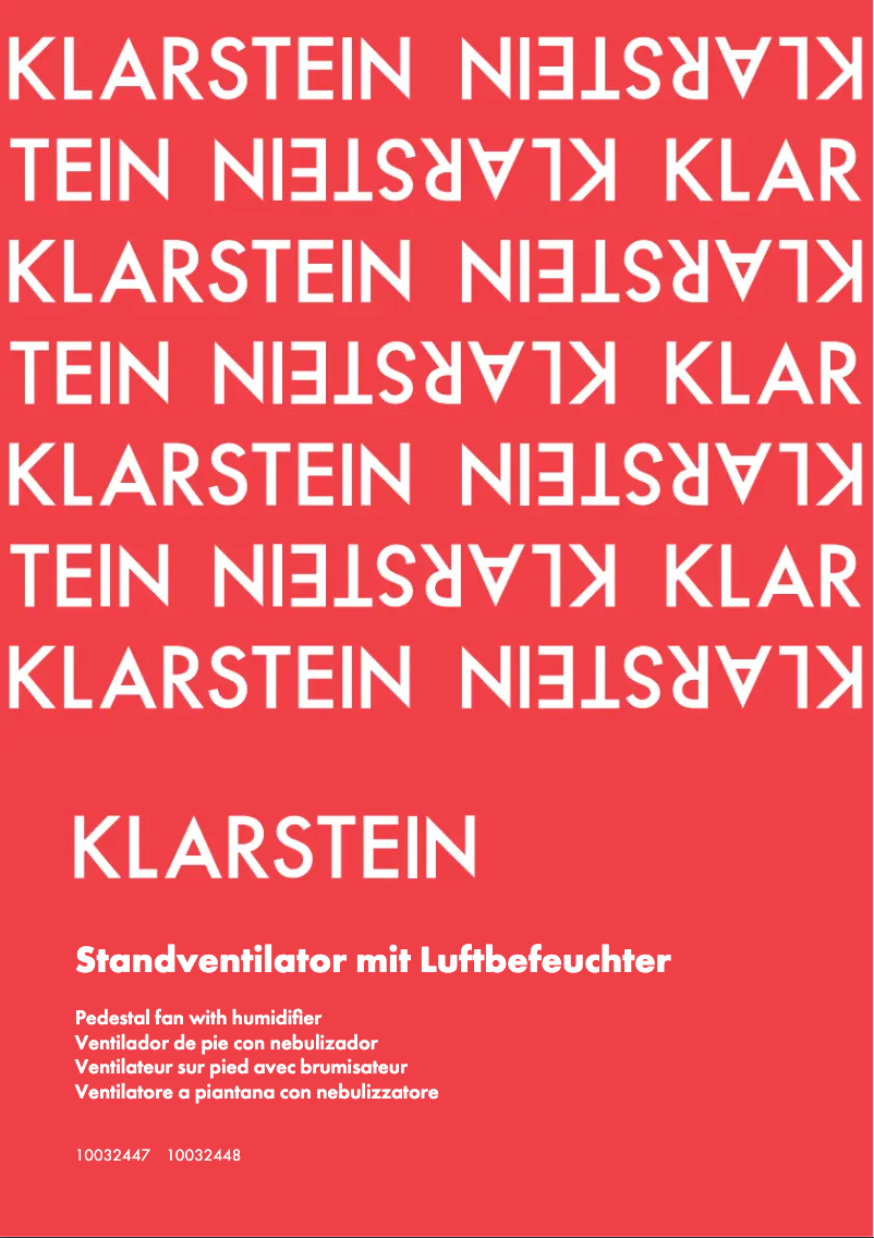 Page 1 de la notice Manuel utilisateur Klarstein 10032448