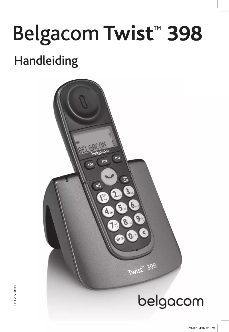 Página 1 del manual Manual de usuario Belgacom Twist 398