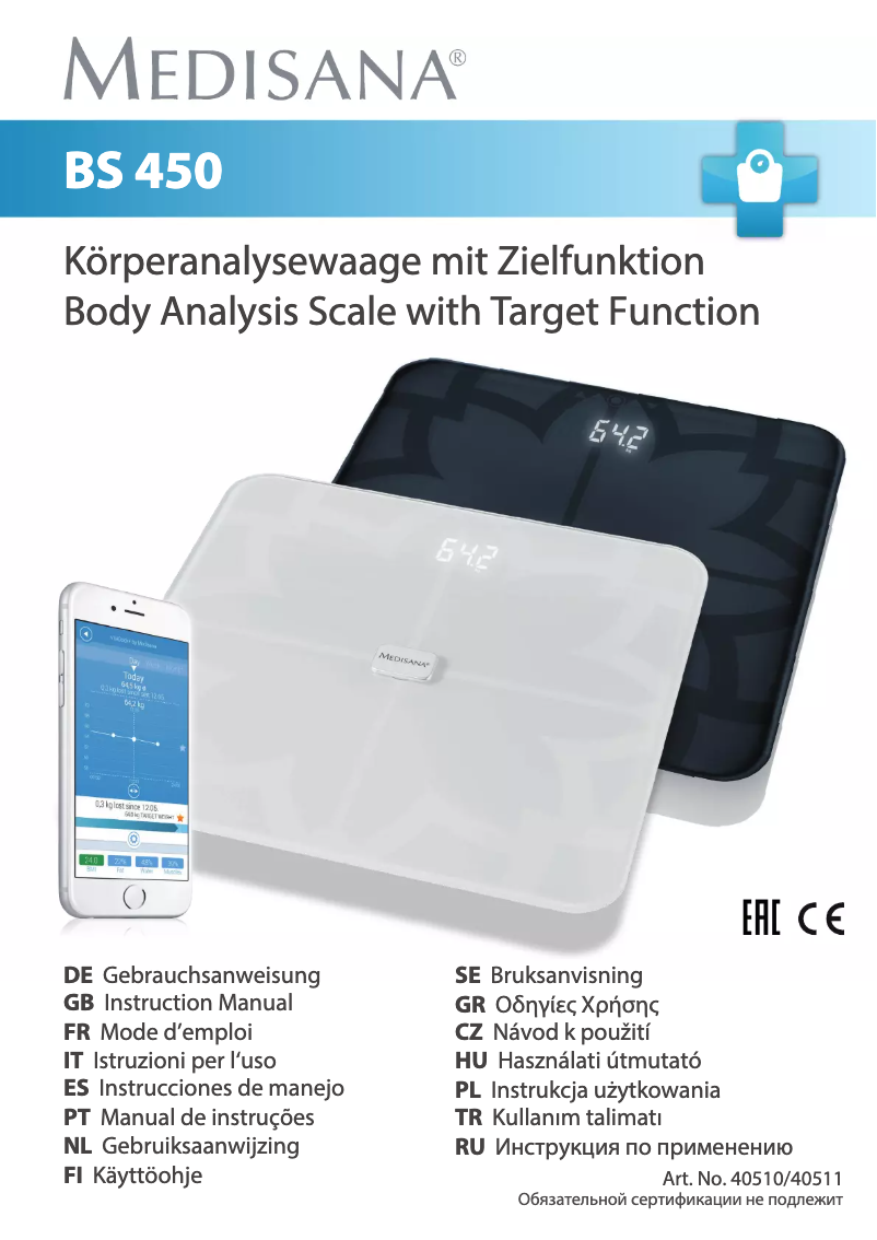 Page n°1 - Manuel utilisateur Medisana BS 440 Connect
