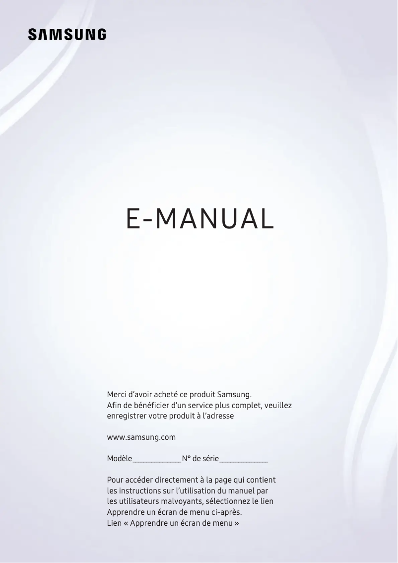 Image de la première page du manuel de l'appareil Series 6 QE65Q60RAL