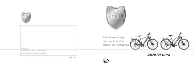 Page 1 de la notice Manuel utilisateur Zenith Ultra