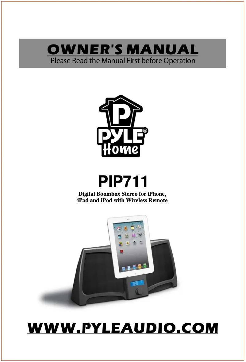 Image de la première page du manuel de l'appareil PIP711