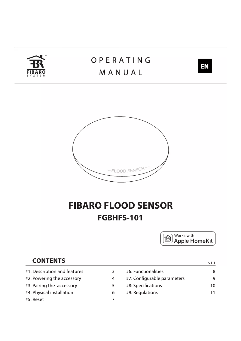 Página 1 del manual Manual de usuario Fibaro FGBHFS-101