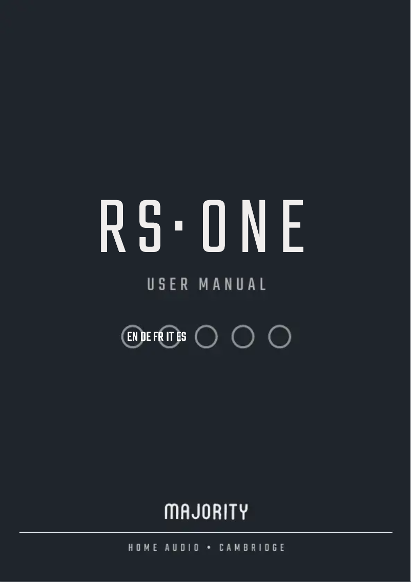 Page n°1 - Manuel utilisateur Majority RS One