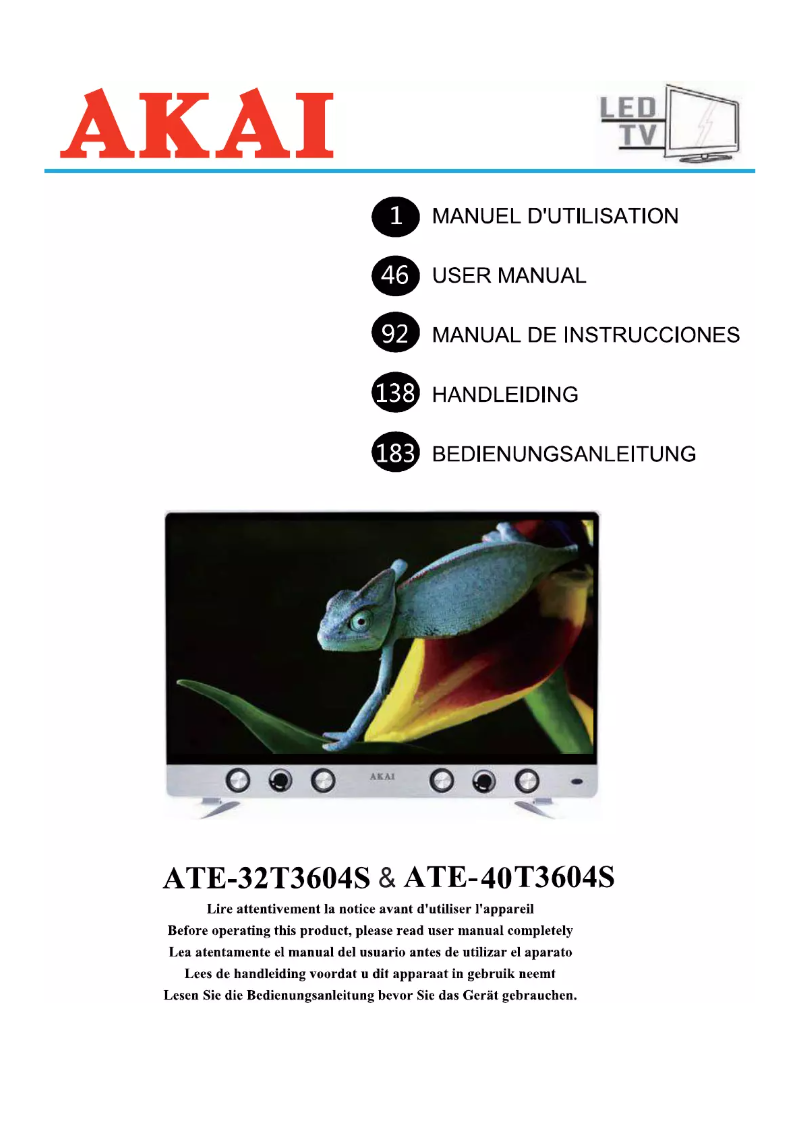 Image de la première page du manuel de l'appareil ATE-40T3604S