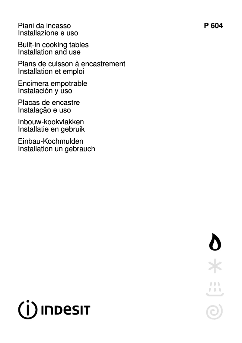 Page n°1 - Manuel utilisateur Indesit P 604 IX