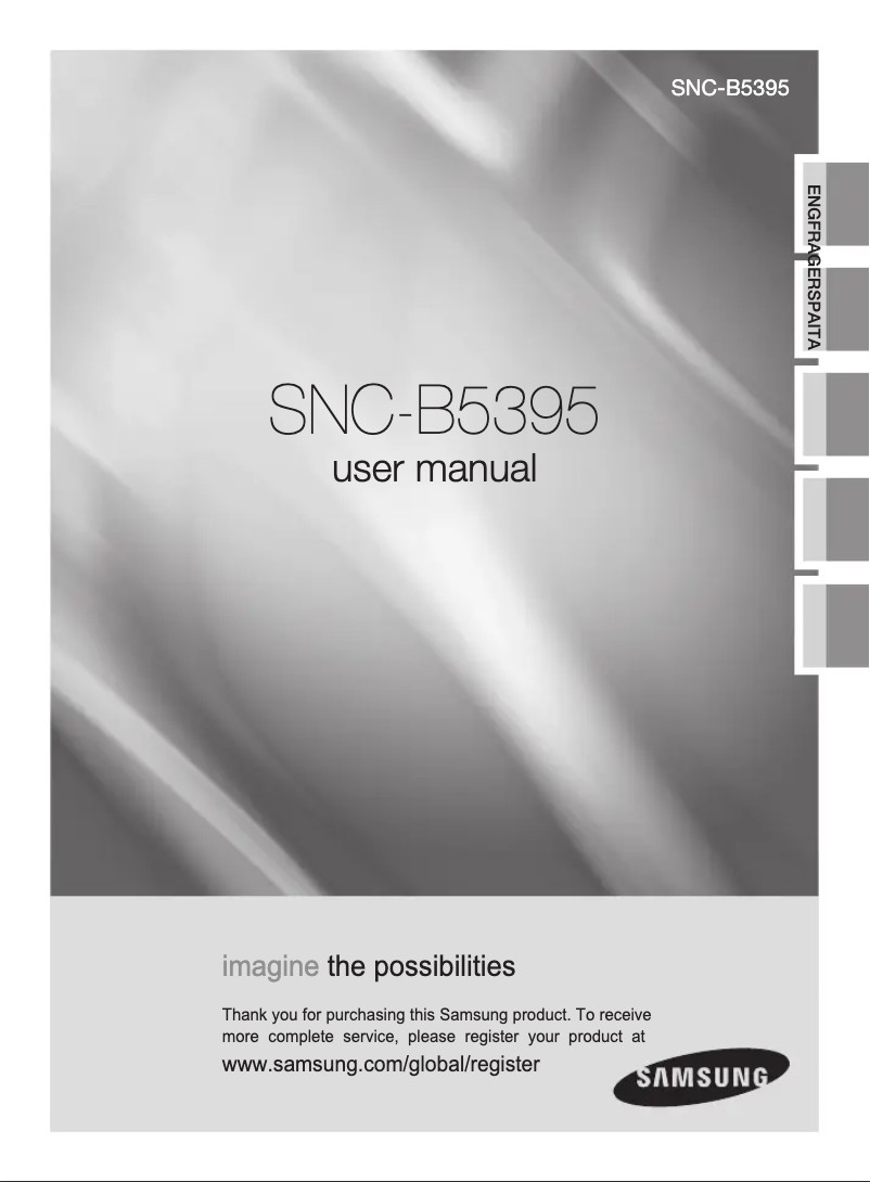 Page 1 de la notice Manuel utilisateur Samsung SNC-B5395P