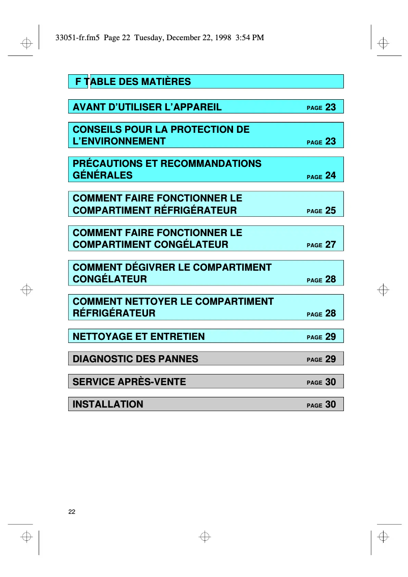 Page n°1 - Manuel utilisateur Whirlpool ART 470 R