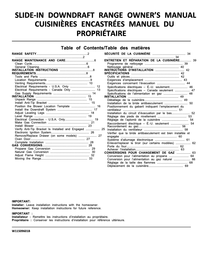 Page 1 de la notice Manuel utilisateur KitchenAid KSDG950ESS