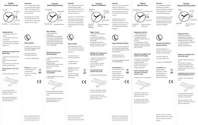 Page n°1 - Manuel utilisateur Braun BN0111