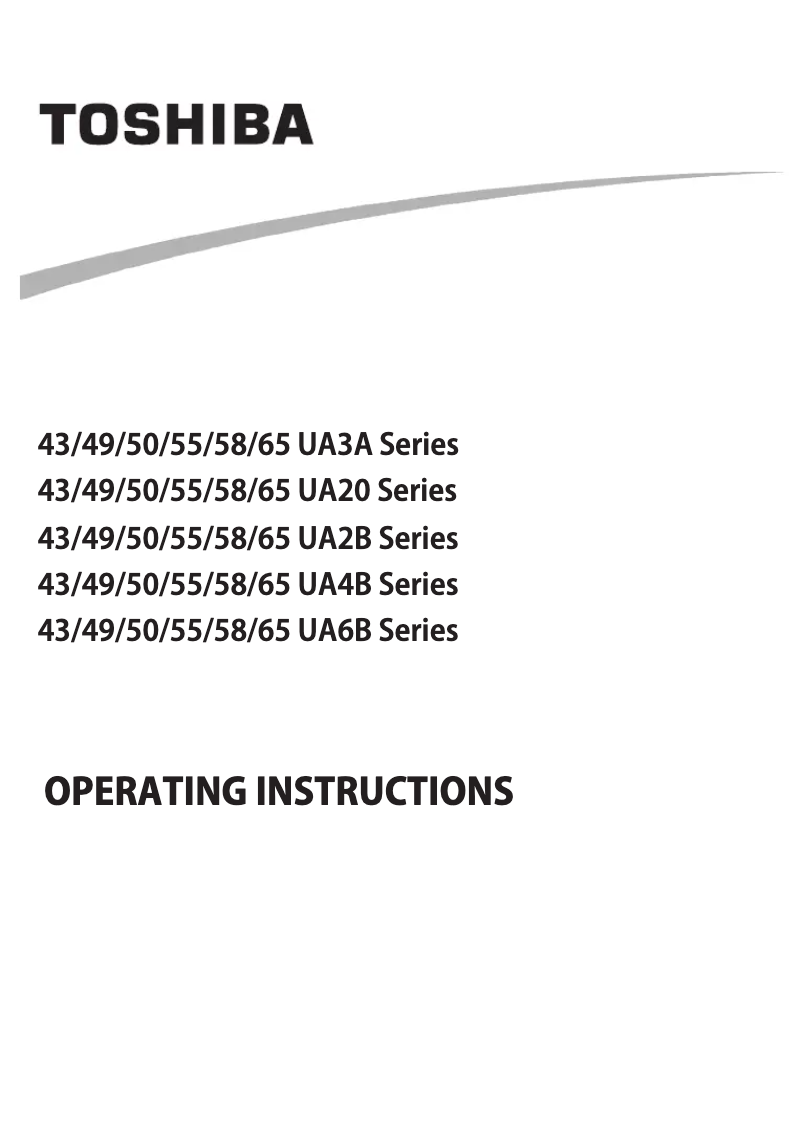 Page n°1 - Manuel utilisateur Toshiba 65UA3A63DB