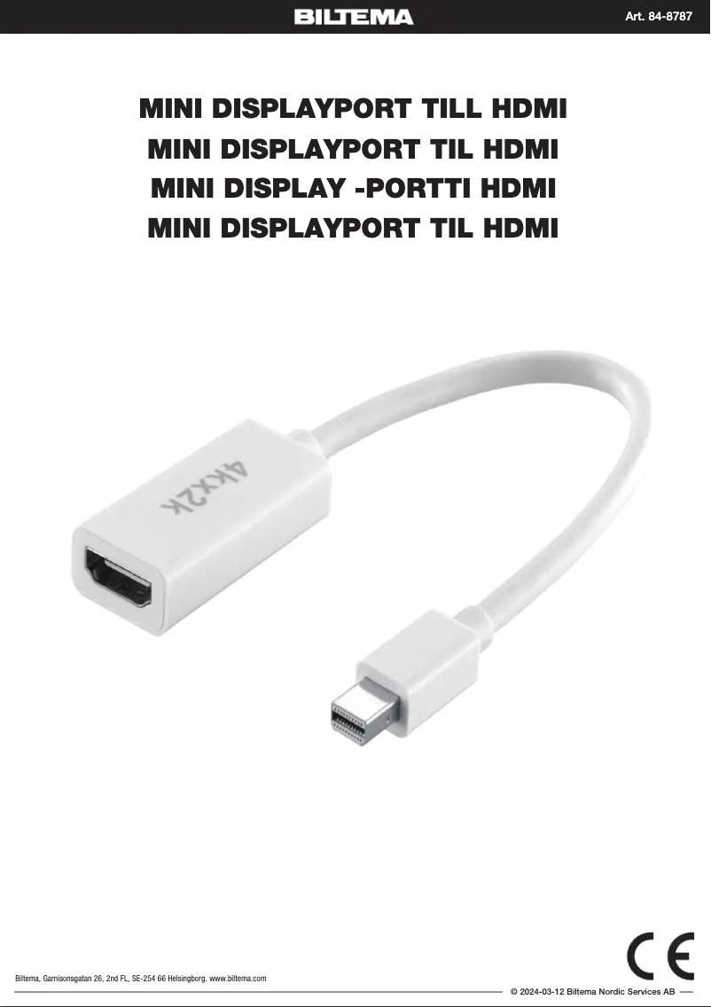 Image de la première page du manuel de l'appareil 84-8787