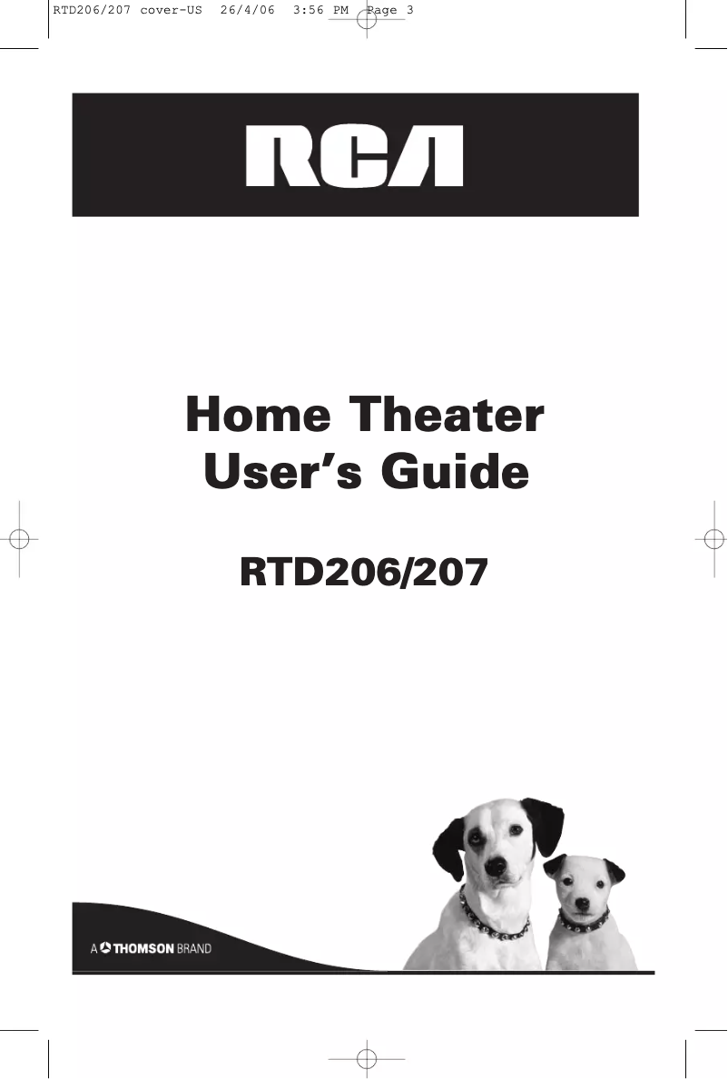 Page n°1 - Manuel utilisateur RCA RTD207