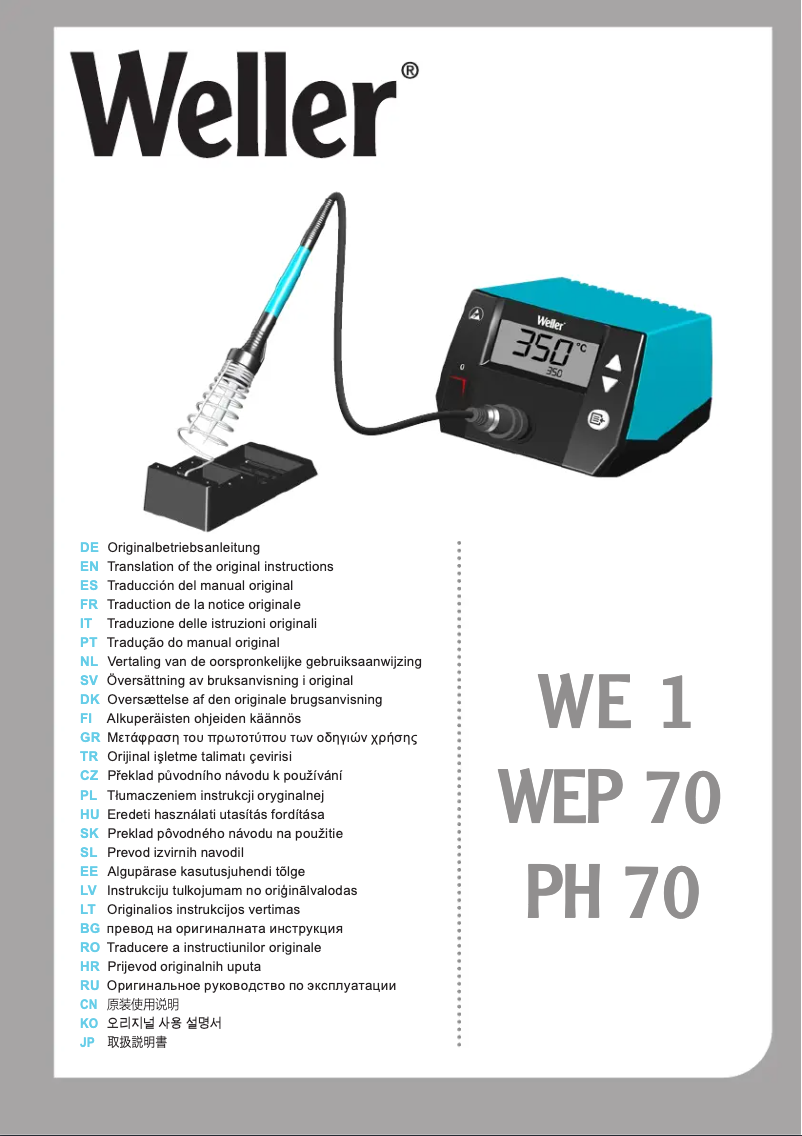 Page n°1 - Manuel utilisateur Weller WE 1010